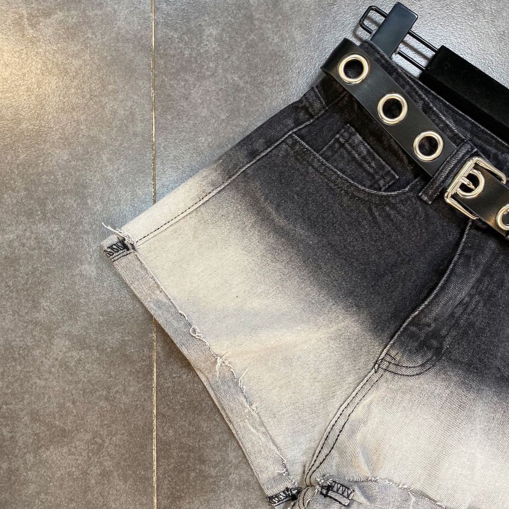 Quần short JSC denim màu gradient phong cách đường phố Hàn Quốc cho nữ size lớn