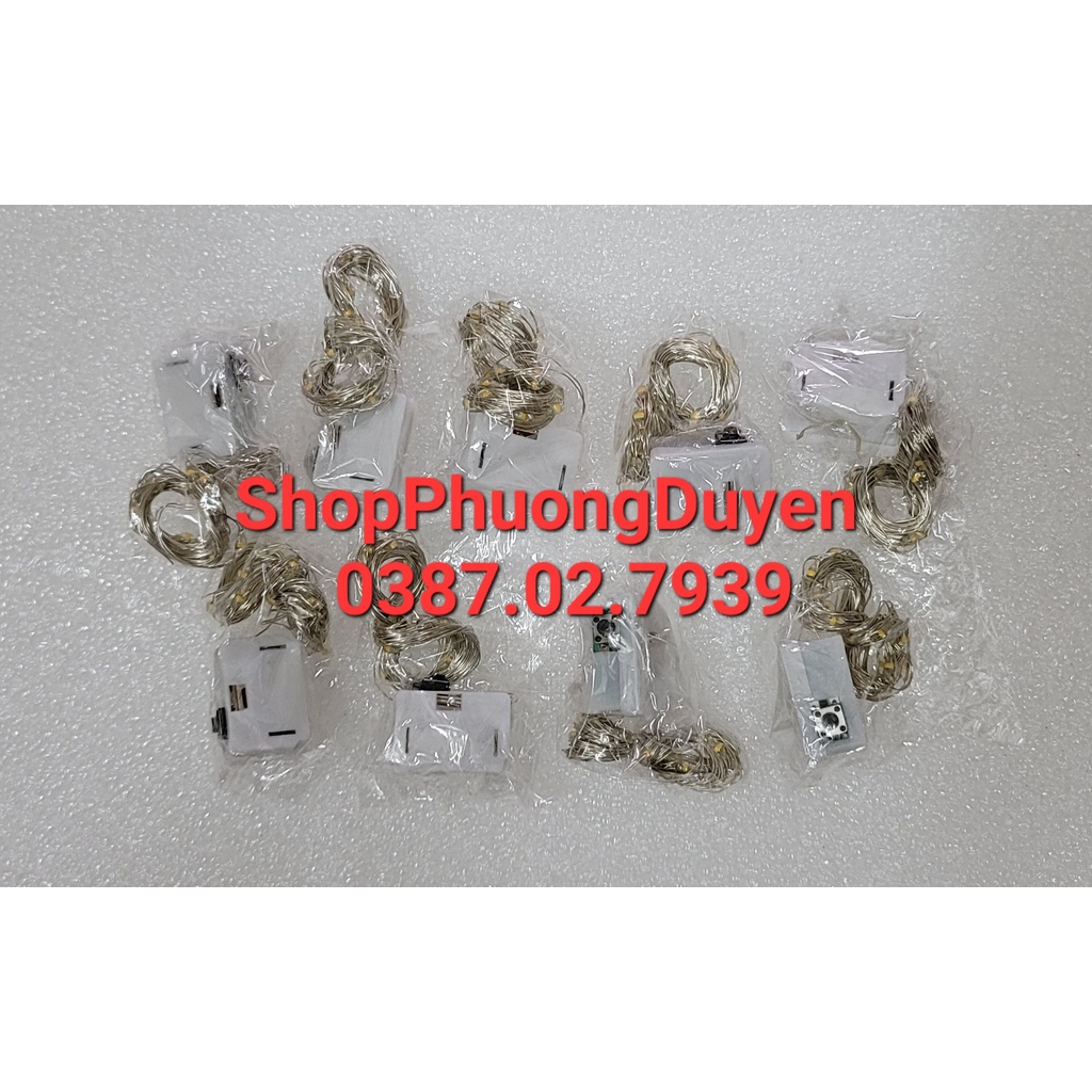 Dây đèn led trang trí đom đóm có sẵn pin dài 1m/2m/3m/5m
