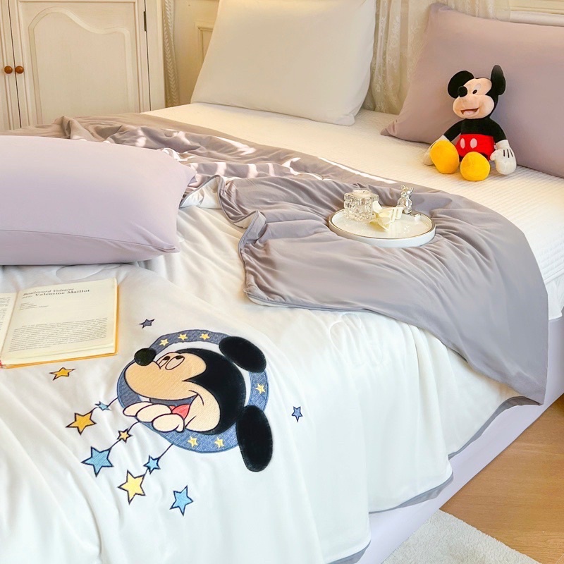 Chăn thun lạnh disney IGUN BEDDING đầy đủ tem mac và túi sang chảnh cho mùa hè