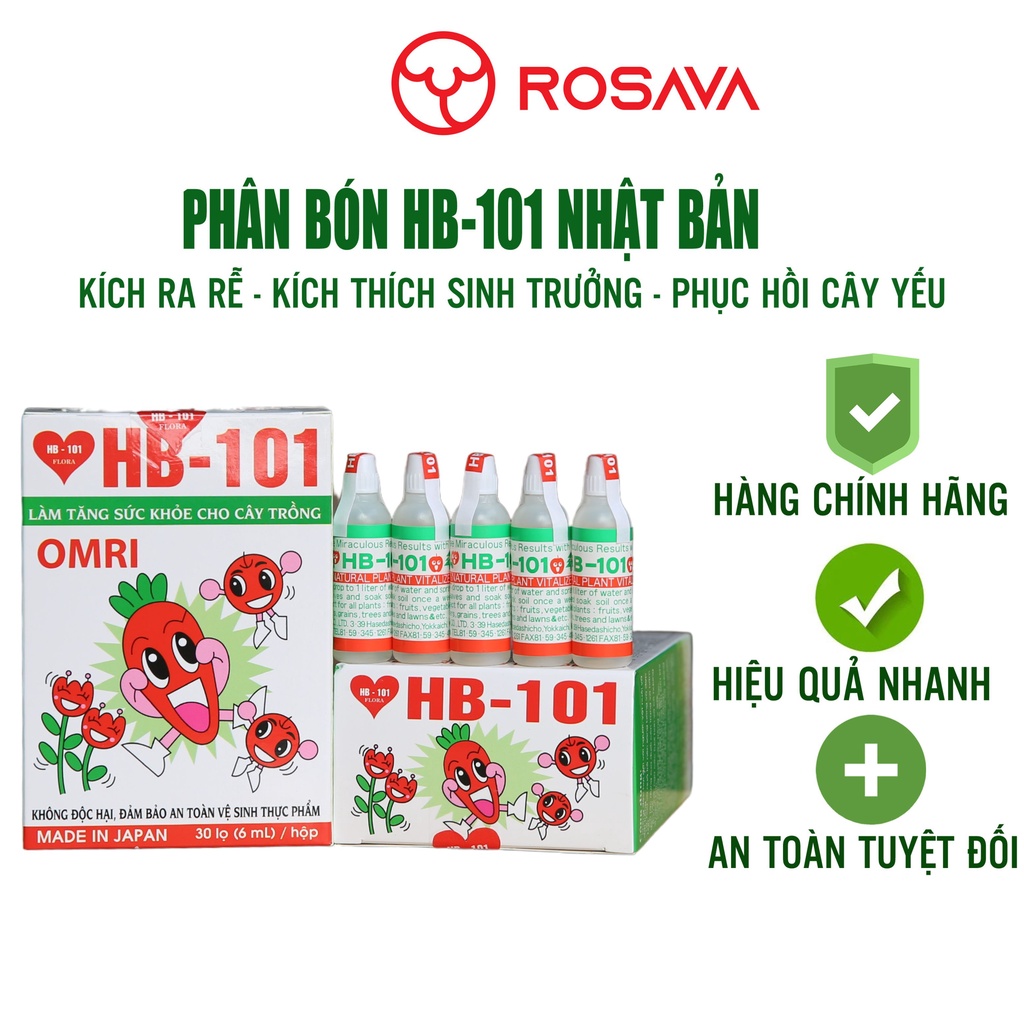 HB 101 Nhật Bản chĩnh hãng, phân bón siêu kích ra rễ hữu cơ và kích thích