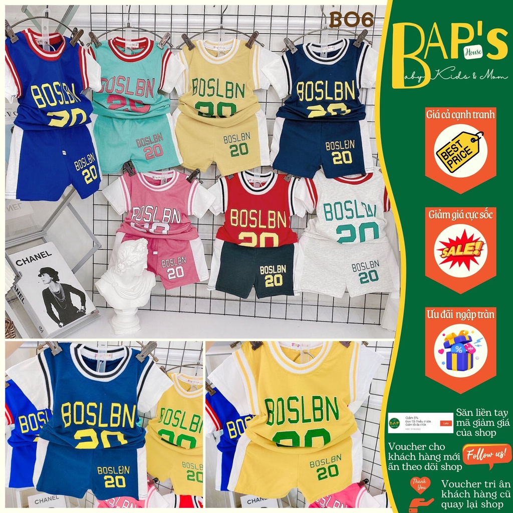 Bộ Thể Thao Bé Trai Bé Gái , Đồ Bộ Cho Bé Gái Bé Trai BAP's House BO6