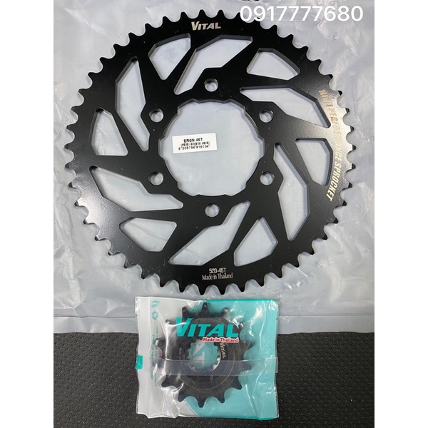 Dĩa Ninja 400 củ,Ninja 650, ER6N, ER6F, Versys 650, Z650, Z800 - NSD, Nhông sên dĩa VITAL Thái Lan