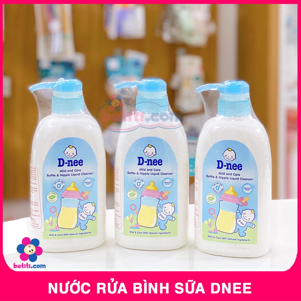 Nước Rửa Bình Sữa Dnee 500ml (Made In Thailand), Súc Bình Rửa Núm Ti Dnee Chai Nhựa