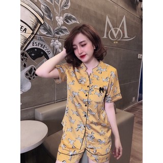 (45-60kg) Bộ Sọt lụa Satin phối cổ trụ sang trọng