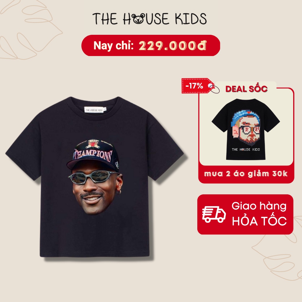 Áo phông bé trai THE HOUSE KIDS hoạ tiết cậu bé
