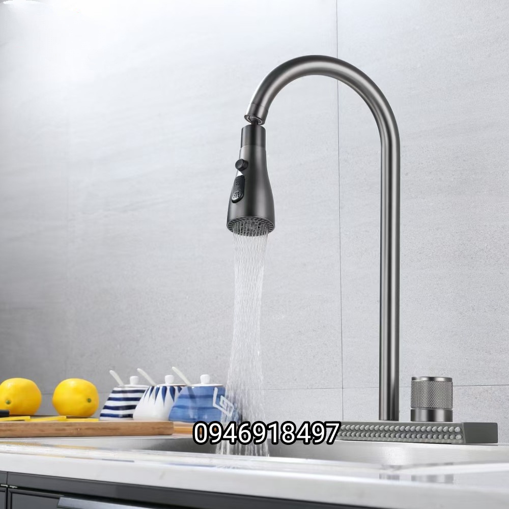 Vòi rửa bát nóng lạnh thác nước loại 1 chân