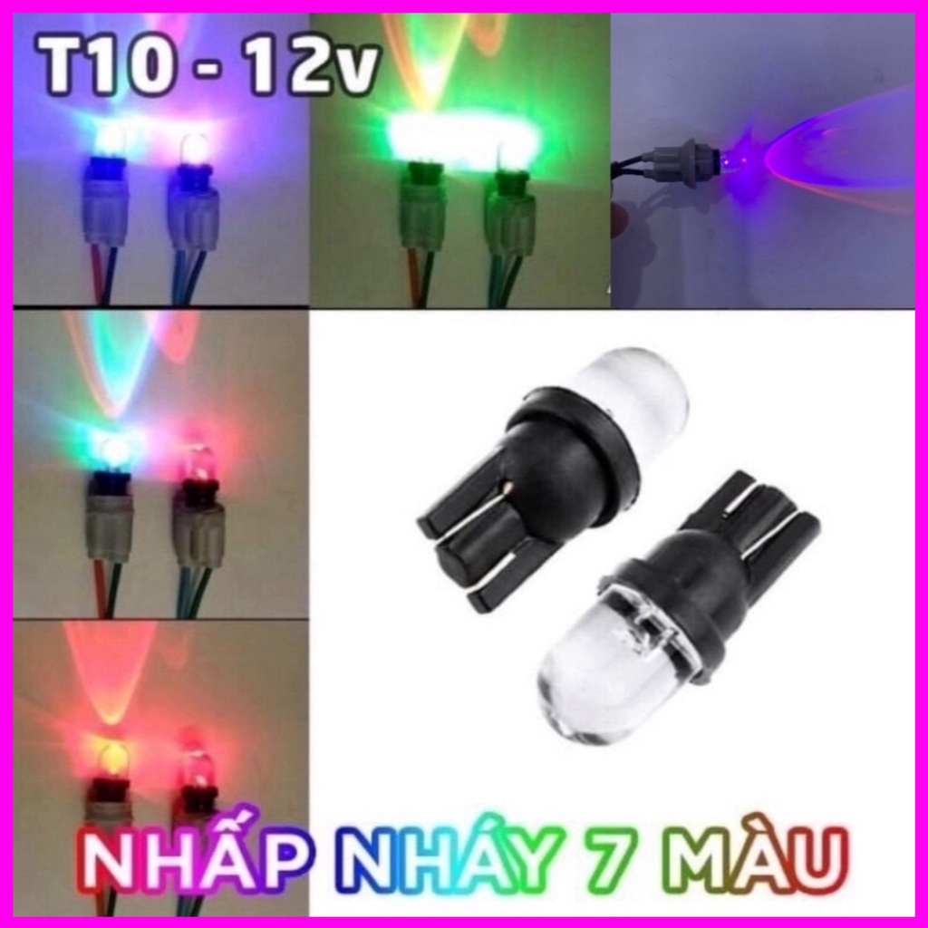 Đèn Led Xi Nhan 7 Màu Nhấp Nháy Dùng Để Làm Xinhan hoặc Demi Chân T10  Có Video Chi Tiết Hàng Cao Cấp