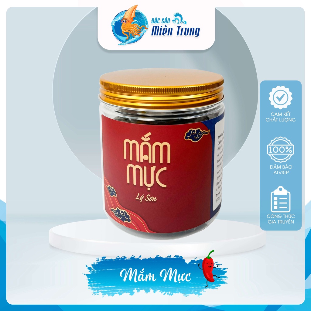 Mắm Mực Lý Sơn, Đặc Sản Miền Trung, Mắm Nguyên Chất Siêu Ngon, Hũ 500G - TFoods