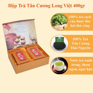 Hộp quà tặng - trà tân cương hộp long việt 400gr - hộp trà quà tặng cao cấp