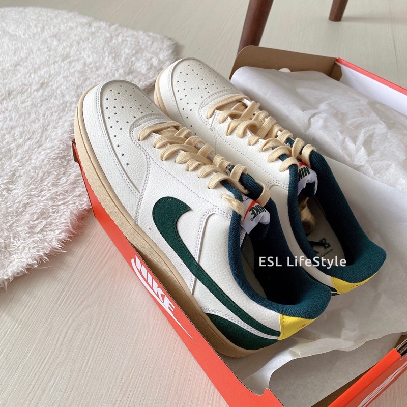 Giày Nike Court Vision Low Sail Pro Green Yellow  | PiuPiu Authentic