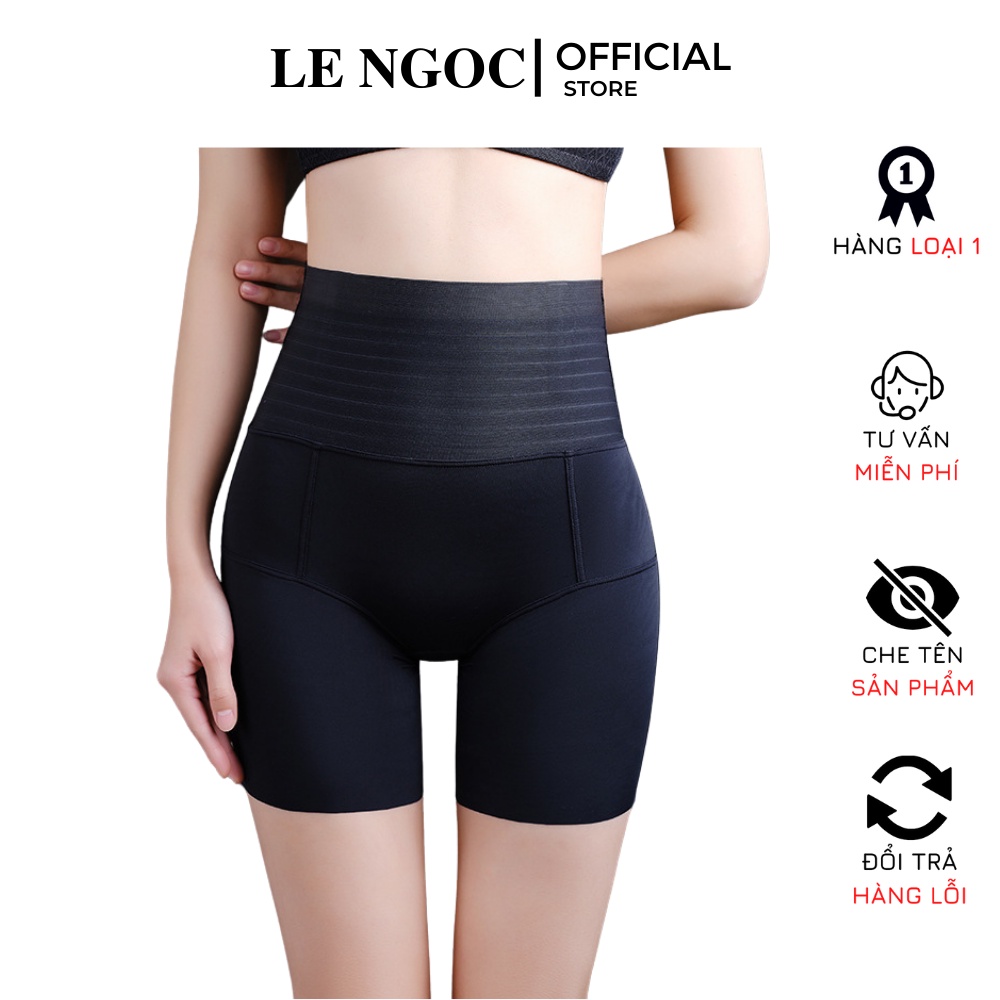 Quần gen nịt bụng định hình eo,quần gen su đùi 4 thanh chống cuộn cạp cao che bụng dưới giảm mỡ eo thon Lê Ngọc 340