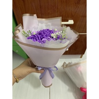 [HOA GIÁ RẺ]  Hoa Hồng Giấy Bó 7 Bông