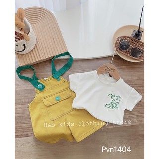 Set yếm kèm áo mặt cười cho bé