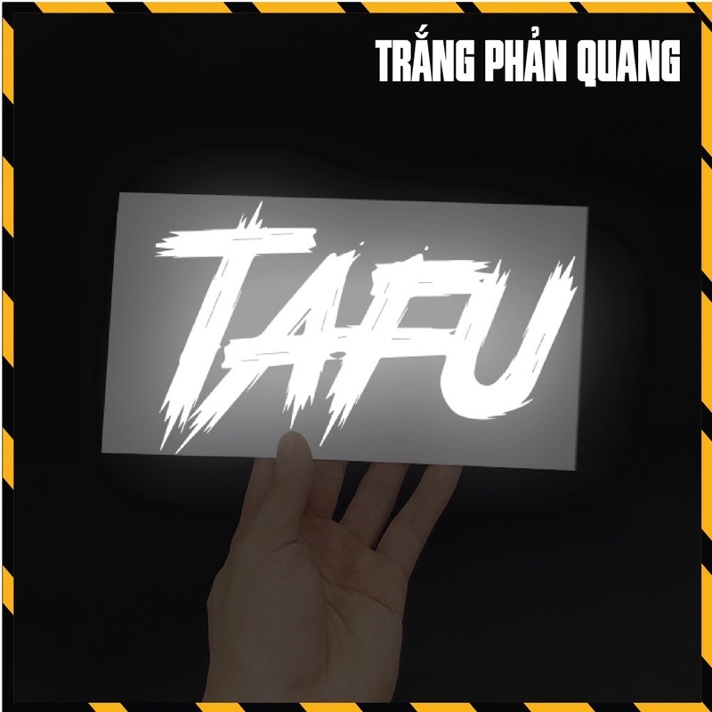 Tem Chế Chữ TAFU Dán Trang Trí Nhiều Vị Trí Trên Xe Cực Chất