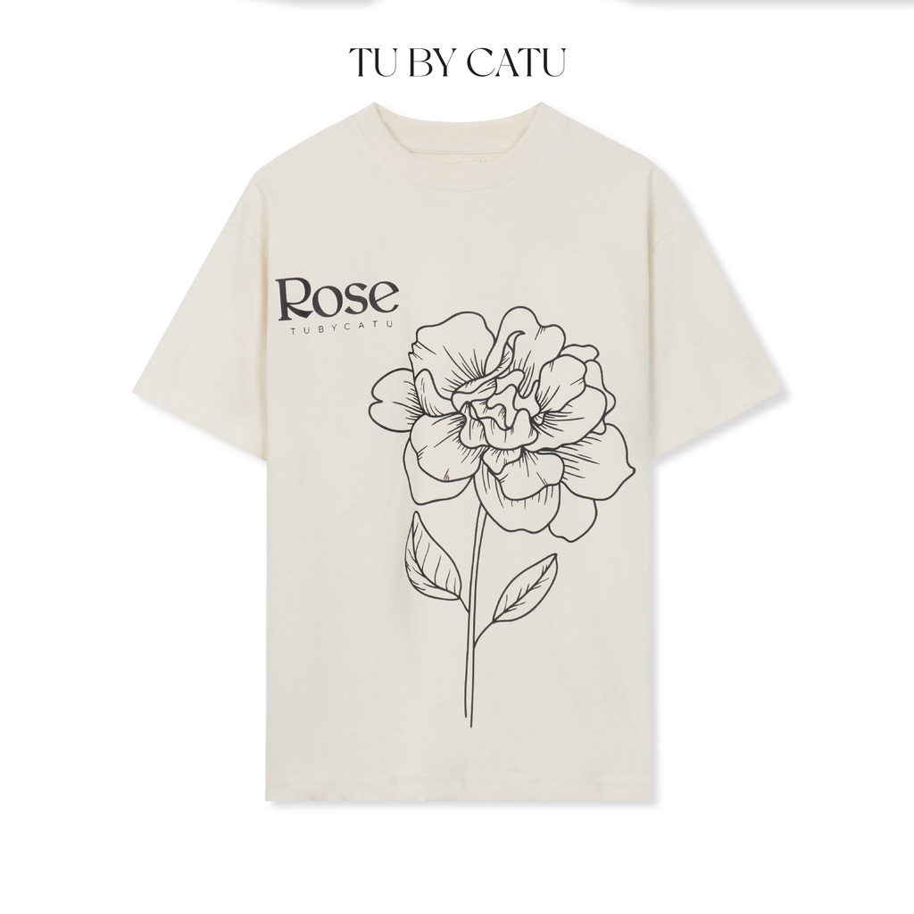 TUBYCATU | Áo thun rose tee trắng/ kem/ đen