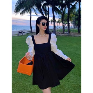 đầm xòe tay dài cổ vuông đi chơi du lịch siêu xinh ( thời trang bigsize vicky.g - anitagreen ) n323