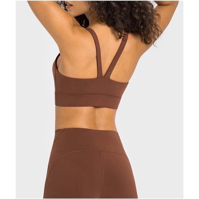 Áo Ngực Thể thao Lưng V Trẻ Trung Có miếng mút Tập Gym - Yoga cho nữ chất lulu mới 2023 - GymOutfit DW356