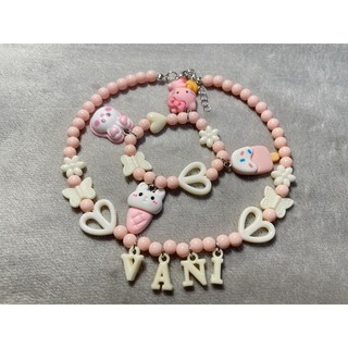 Bộ vòng màu pastel, vòng tay 4 charm