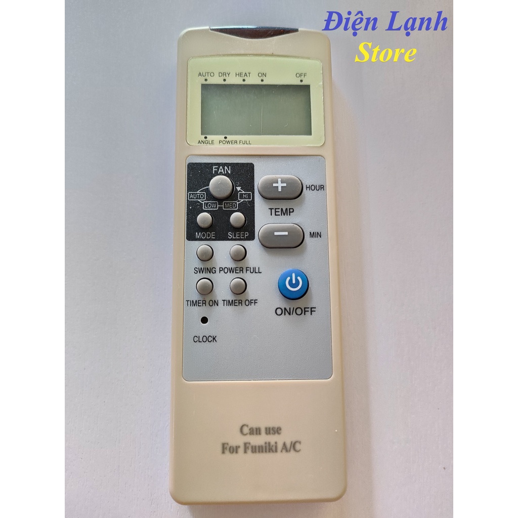 Remote máy lạnh Funiki thái lan.( Tặng kèm cặp pin).