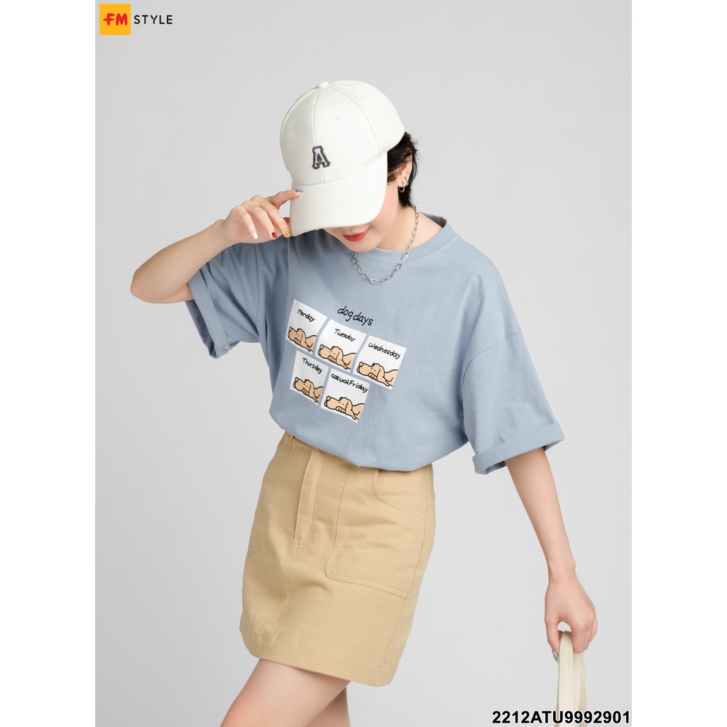 Áo thun tay lỡ form rộng FM STYLE đẹp oversize chất vải cotton mềm mịn thiết kế hình in dễ thương nhiều màu 210120021