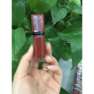 Son Bourjois velvet 33, BJ 33 đỏ nâu đất