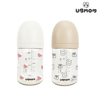 Bình sữa UBMOM họa tiết nội địa Hàn Quốc nhựa PPSU 200ml - 280ml