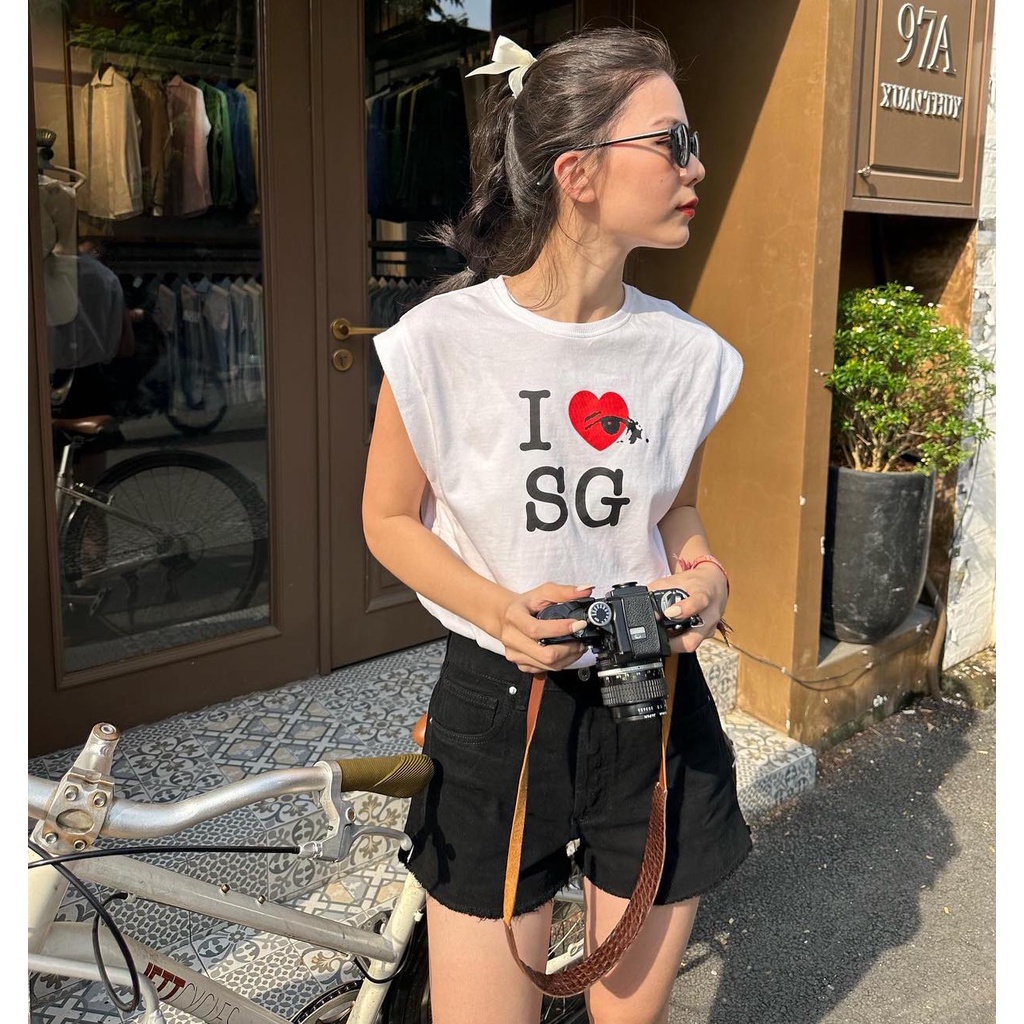 TheBlueTshirt - Quần Shorts Jeans Lưng Cao Nữ Màu Đen - The Shorts You’ve Been Waiting For-Fine Black