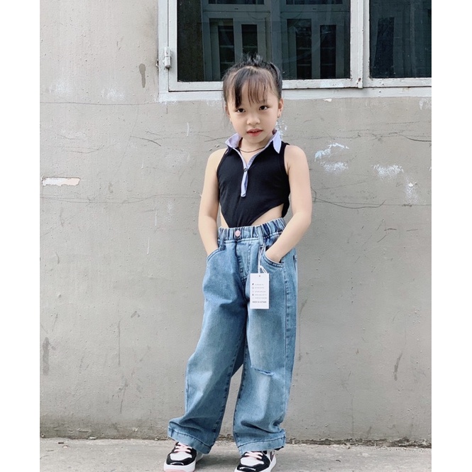 Quần Jeans ống rộng cho bé gái