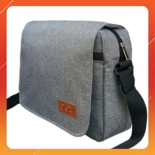 Túi đeo chéo nam vải bố cao cấp size 36cm màu Xám vừa laptop, tập vở tài liệu a4