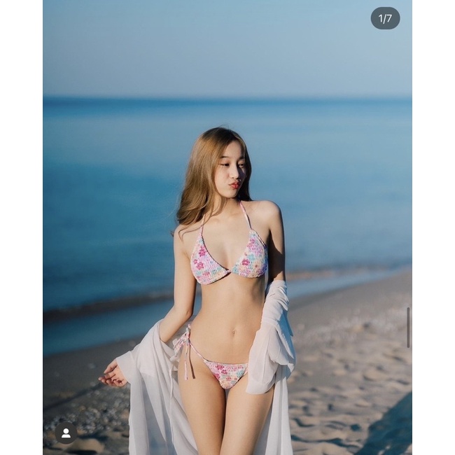 (M302-LiLyBikini) BIKINI HAI MẢNH VẢI XÔP HOA NHÍ | BigBuy360 - bigbuy360.vn