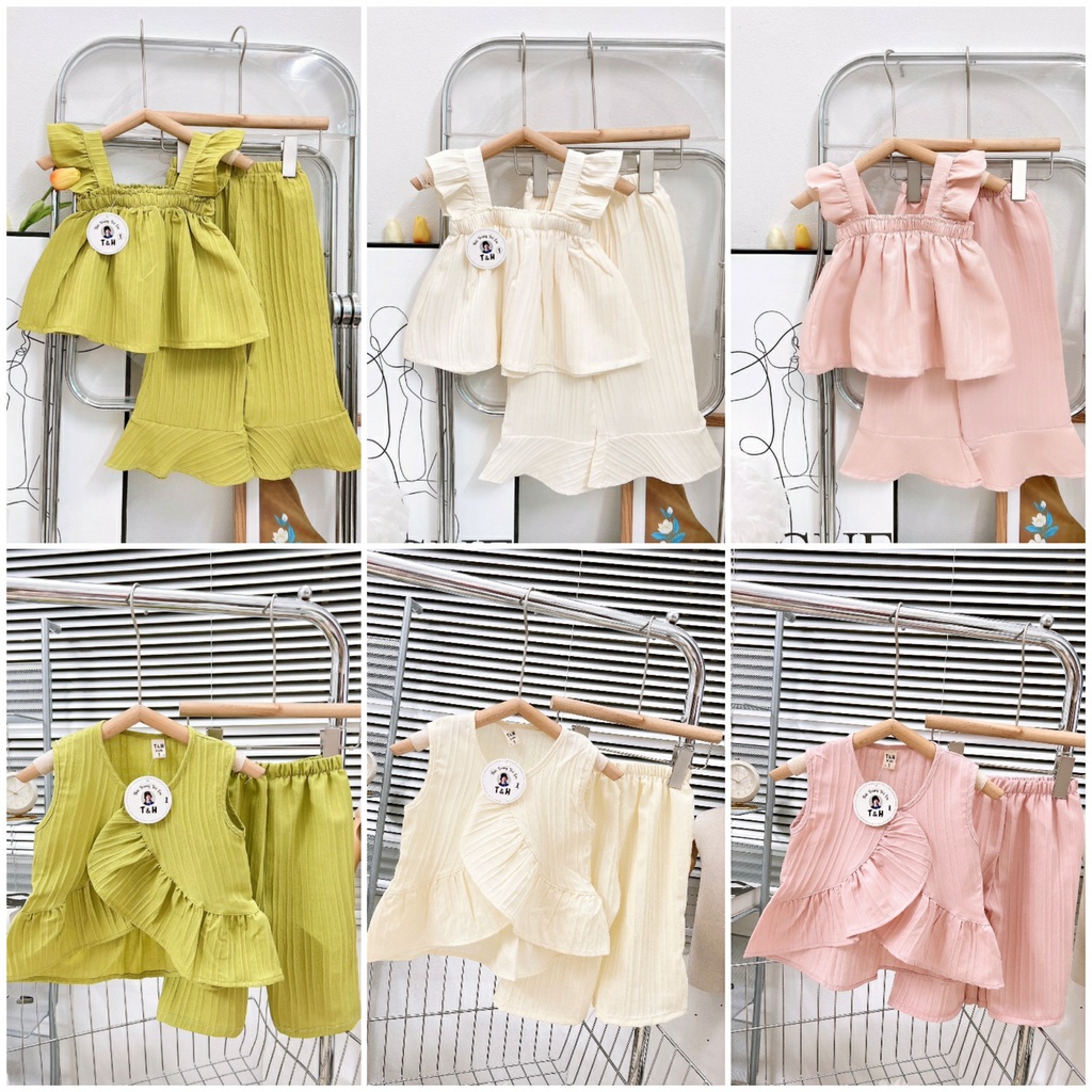 Set bộ- set kiểu đũi cho bé gái cao cấp xinh xắn từ 8-20kg kèm hình thật