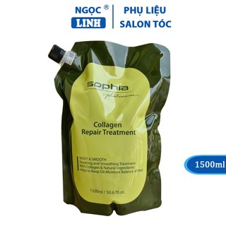 Kem ủ tóc Sophia Collagen 1500ml chính hãng, kem hấp tóc Sophia Collagen phục hồi tóc hư tổn