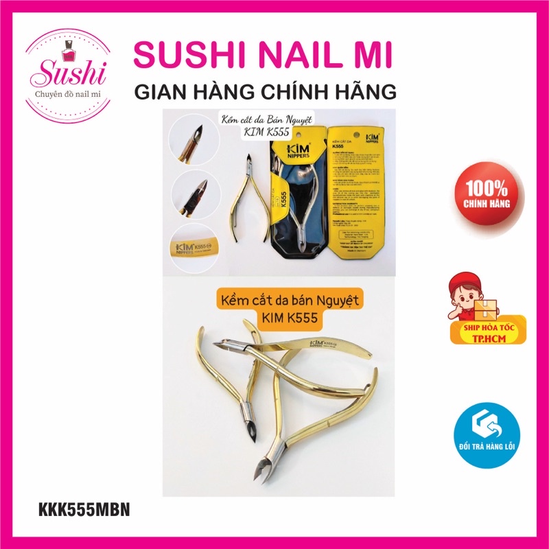Kềm Kim cắt da , nhặt da K555 chuyên dụng - Sushi nail mi