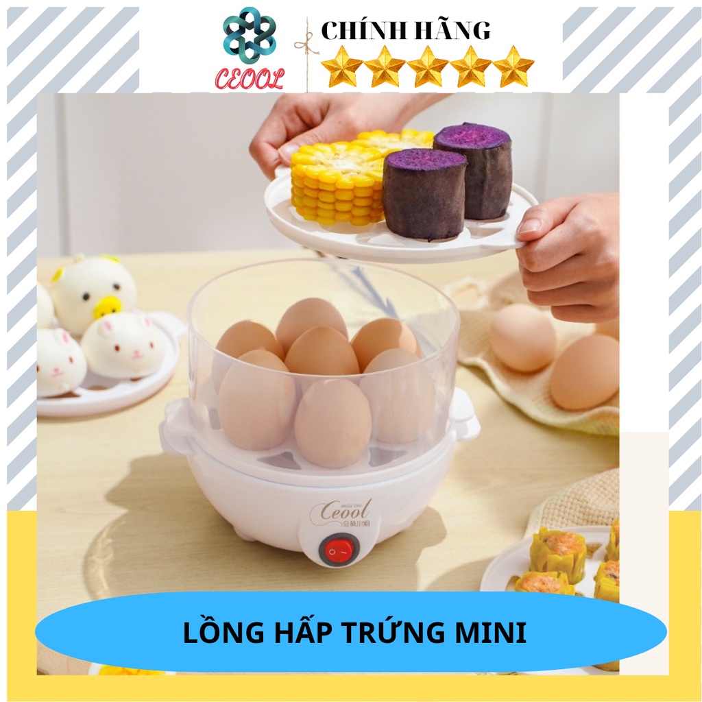 Nồi Hấp Điện Mini 2 Tầng Đáy Tròn CEOOL Dùng Hấp : Rau + Củ + Quả + Trứng Và Các Loại Thực Phẩm Với Giá Sinh Viên