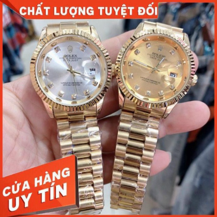 Đồng Nam Rolex mã RL1506 dây đặc nguyên khối, mạ không rỉ, dây full vàng - bảo hành 12 tháng