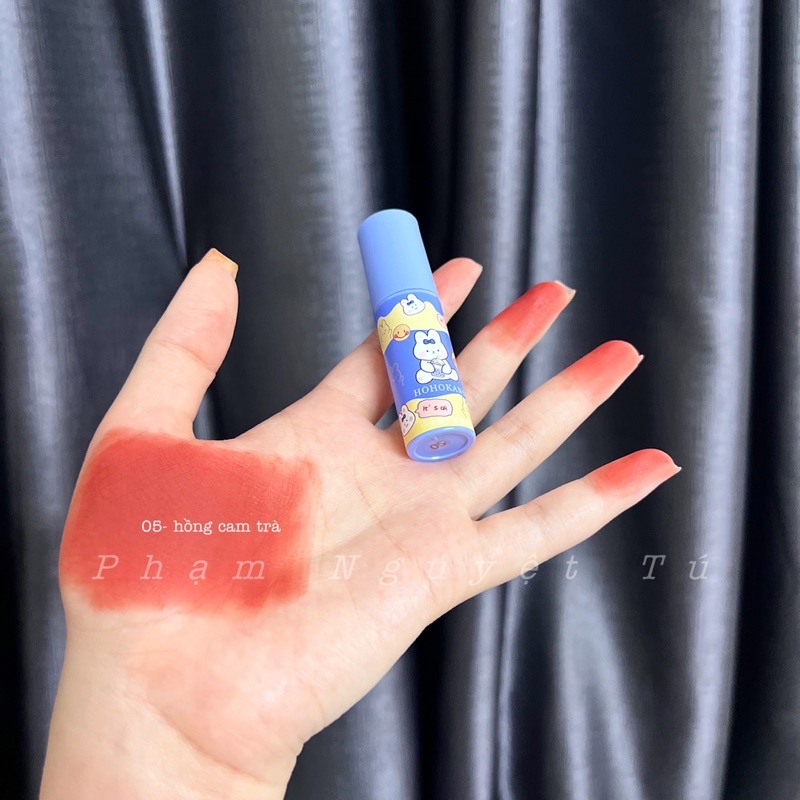 Son kem Hohokang Lip Mud thỏ xanh đáng yêu trang điểm môi mềm mịn