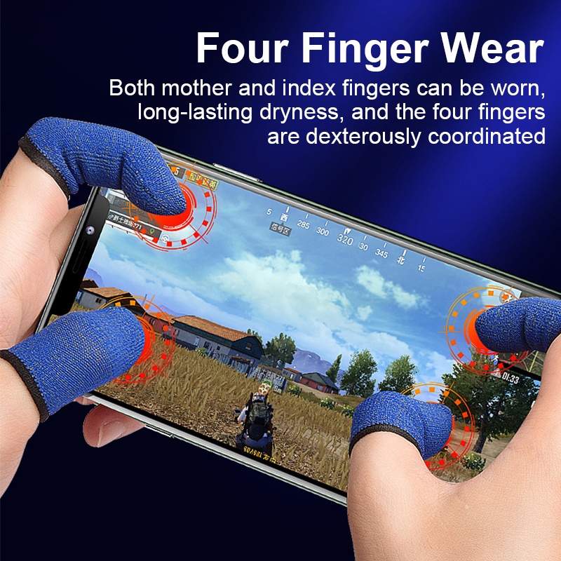 Bao Tay Chơi Game ff, Pubg, Liên Quân Găng tay chơi game Chống Mồ Hôi, Siêu Nhạy,sợi bạc cao cấp 2 ngón siêu nhạy giá rẻ
