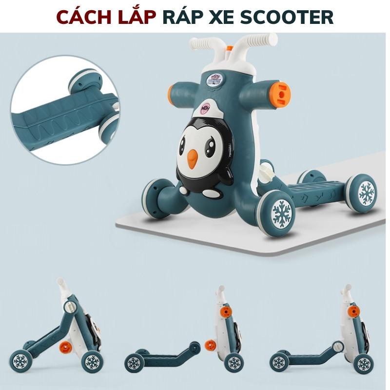 Xe tập đi cho bé đa năng 3 in 1 có nhạc và đèn led Có Khóa Bánh An Toàn( loại mới 3 chức năng)