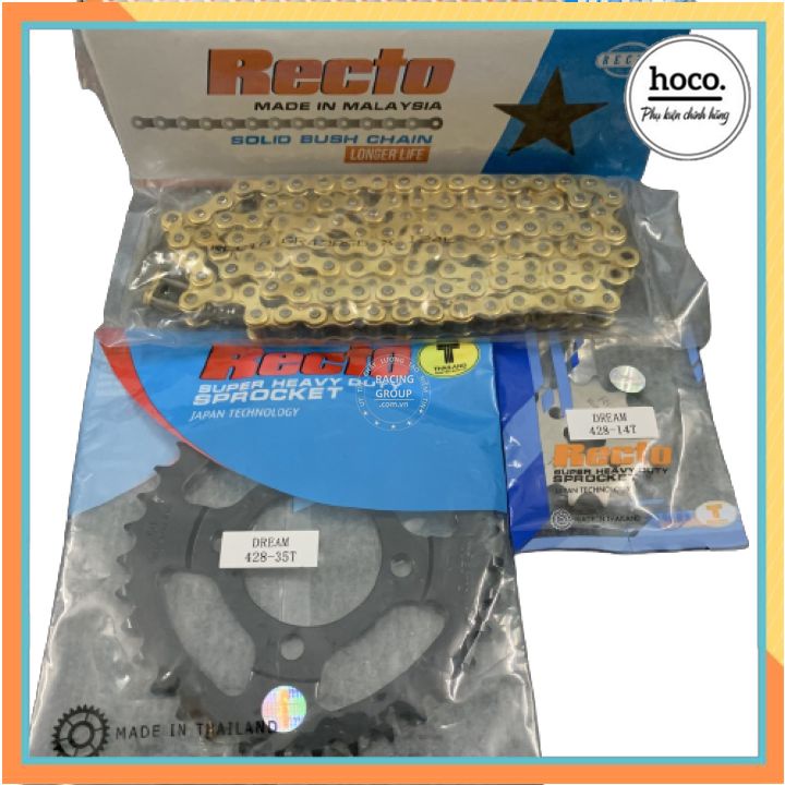 Bộ nhông sên đĩa RCB và Recto size zin cho xe máy