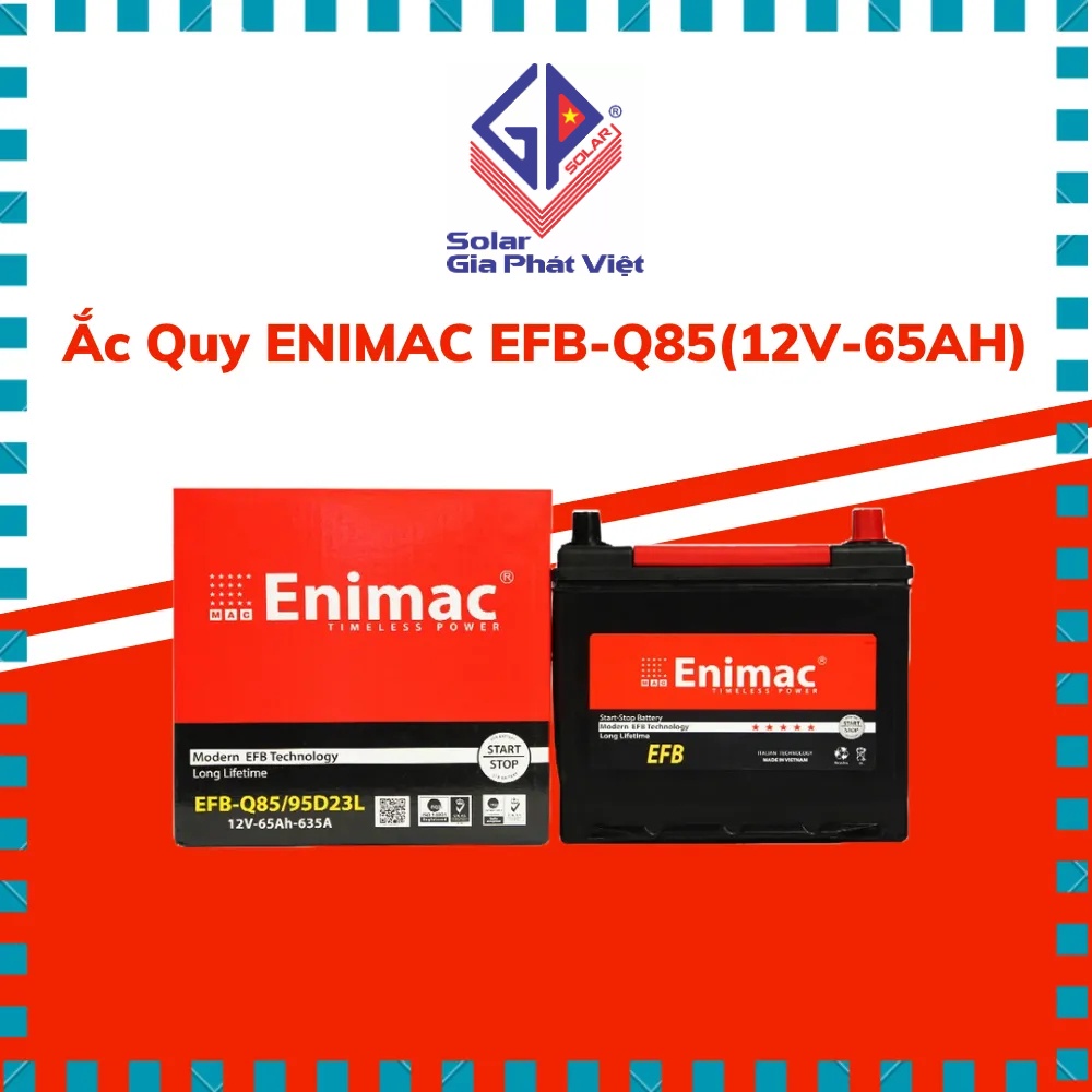 Bình Ắc Quy 12V-65AH, Ắc Quy ENIMAC Q85/95D23