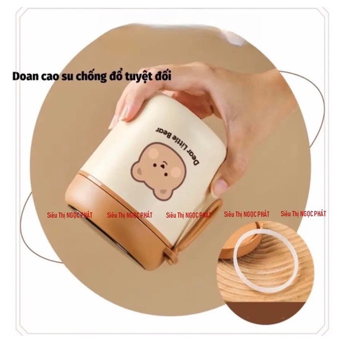 𝗨̉ 𝗰𝗵𝗮́𝗼 𝗴𝗶𝘂̛̃ 𝗻𝗵𝗶𝗲̣̂𝘁 𝗗𝗘𝗔𝗥 𝗟𝗜𝗧𝗧𝗟𝗘 𝗕𝗘𝗔𝗥+ Muỗng + Túi giữ nhiệt