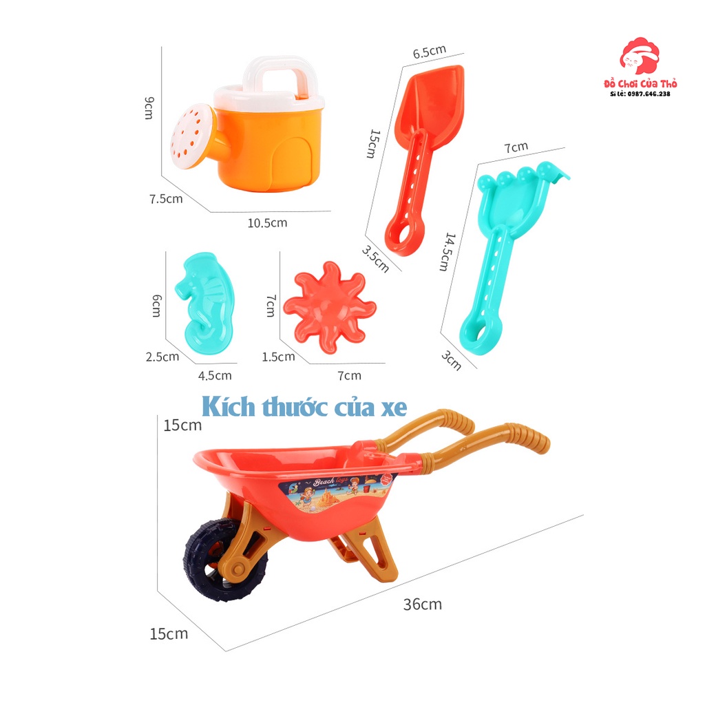 Đồ chơi  Xe rùa cho bé SET 6 món đi biển vui chơi dành cho bé