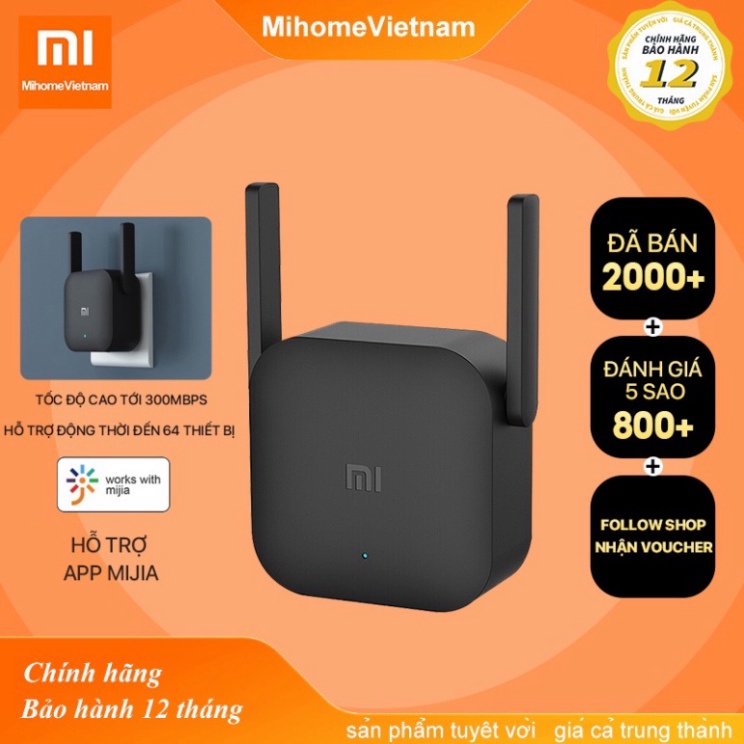 [CHÍNH HÃNG] Thiết bị kích sóng Xiaomi Wifi Repeater Pro bộ kích sóng wifi Xiaomi Pro- bảo hành 12 tháng | BigBuy360 - bigbuy360.vn