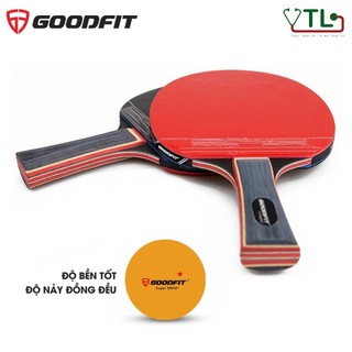 [CHÍNH HÃNG] Bộ 2 vợt bóng bàn tặng kèm 4 bóng, cọc lưới rút chính hãng GoodFit GF005TS - YTL_MALL