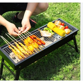Bếp Nướng Than Hoa, Than Củi Vuông Xếp Gọn Mang Du Lịch Dã Ngoại Tiện Dụng