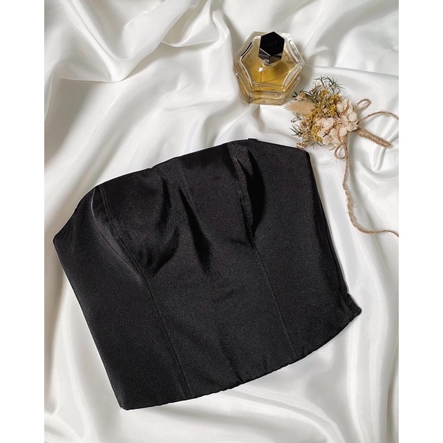 Áo corset cúp ngực đen 2hand