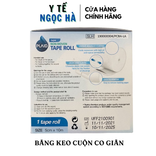 Băng Keo Cuộn Co Giãn Tape Roll/ Fix Roll 5cmx10m, Băng keo y tế an toàn cho da, dính th.u.ốc đông y