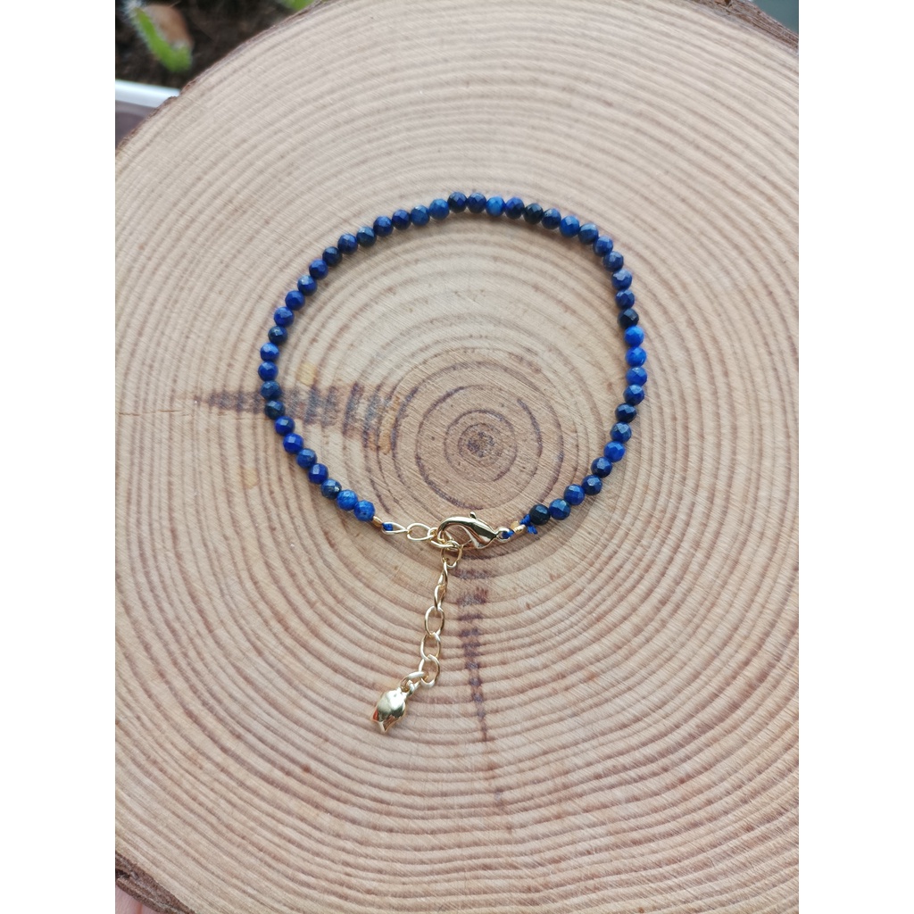 Vòng Tay Lapis Lazuli 3mm Cắt Giác