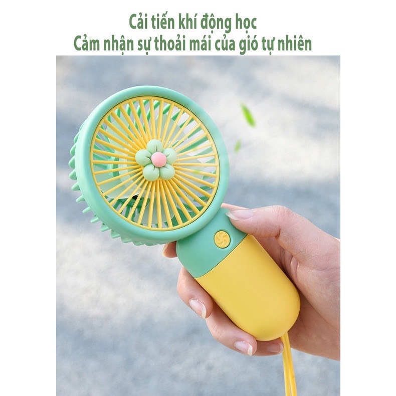 Quạt cầm tay mini sạc điện - quạt mini cầm tay - quạt tích điện mini sạc USB Handheld Fan nhỏ gọn, tiện lợi