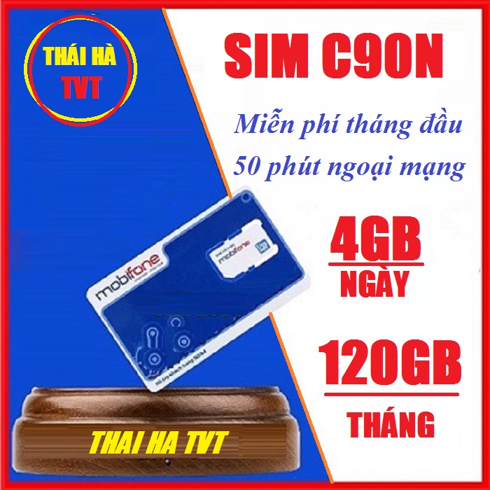Sim 4G C90N 4gb/ngày - Miễn phí tháng đầu tiên Đầu 09x